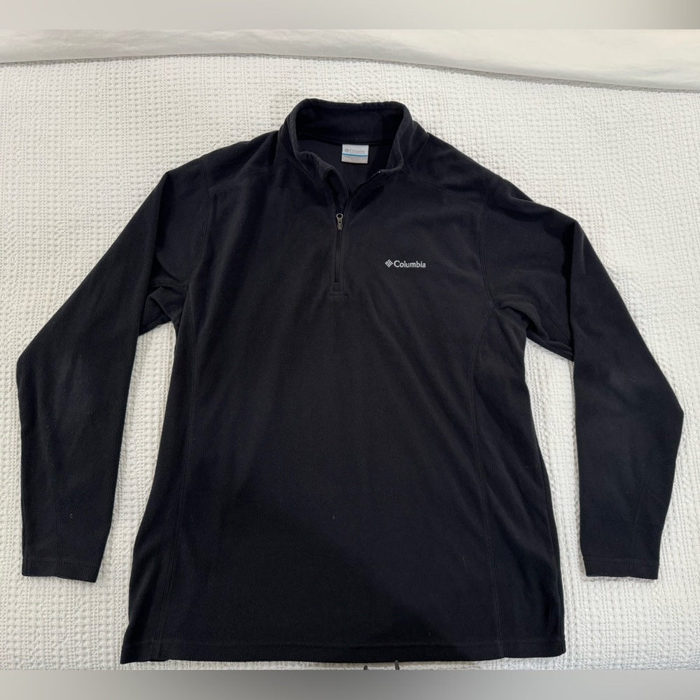 Black Columbia 1/4 Zip Fleece - L
